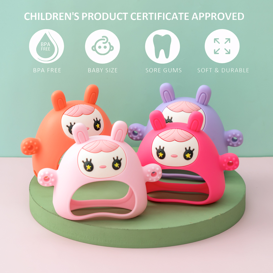 1PC Silicone Teether Toy BPA F - Teething Mitten Baby 评论和价格