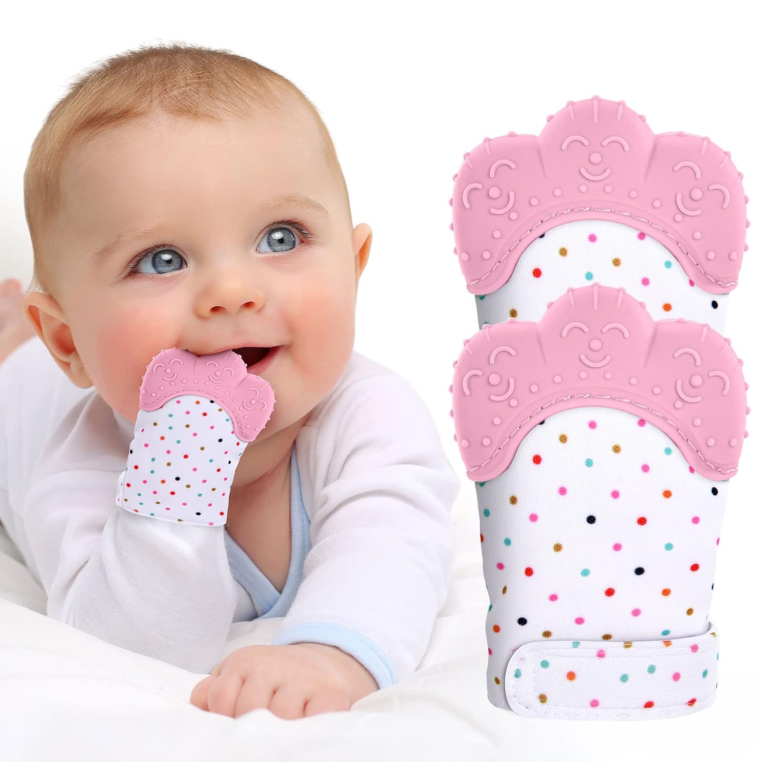 Food grade silicone Gloves Bab - Teething Mitten Baby 评论和价格