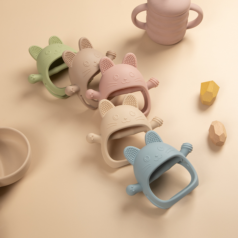 Baby Teething Toy Silicone Tee - Teething Mitten Baby 评论和价格