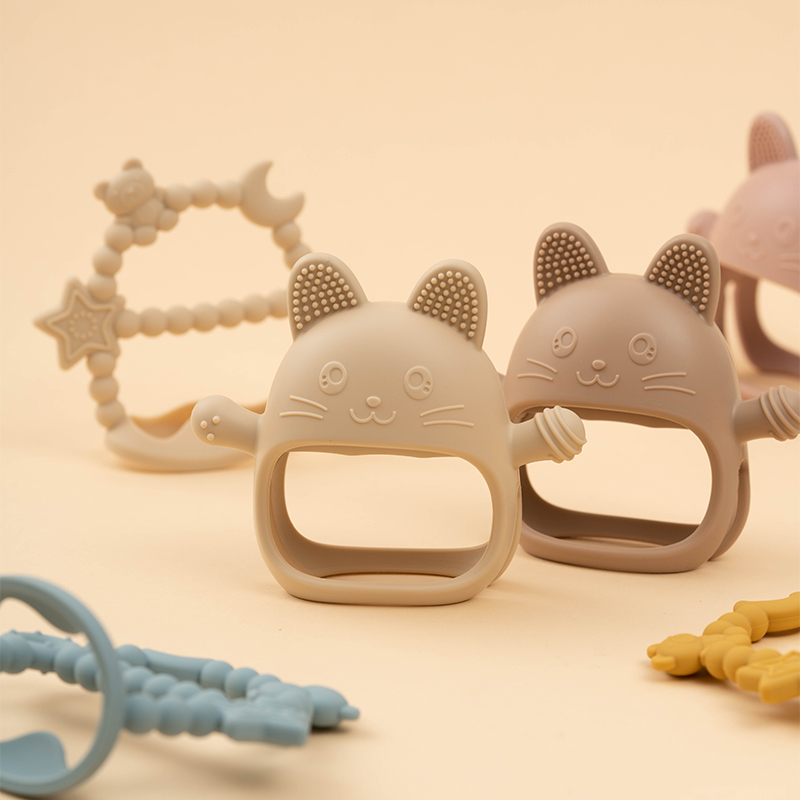 Baby Teething Toy Silicone Tee - Teething Mitten Baby 评论和价格
