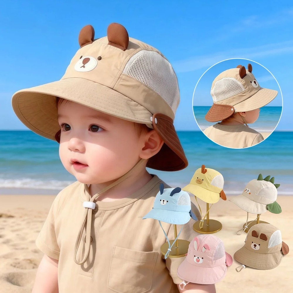 Cute Cartoon Baby Beach Hat wi - Baby Products For Summer 评论和价格